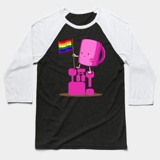 The Pink Palace - Coffee Lovers - La! Gay Pride Flag Mug Baseball T-Shirt